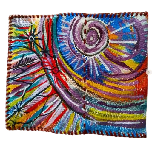 Cartera pintada y con cremallera - Image 3