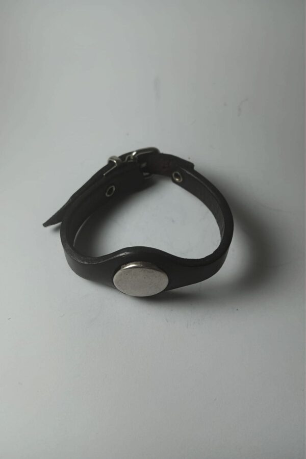 Pulsera de cuero negra Hermes - Imagen 3