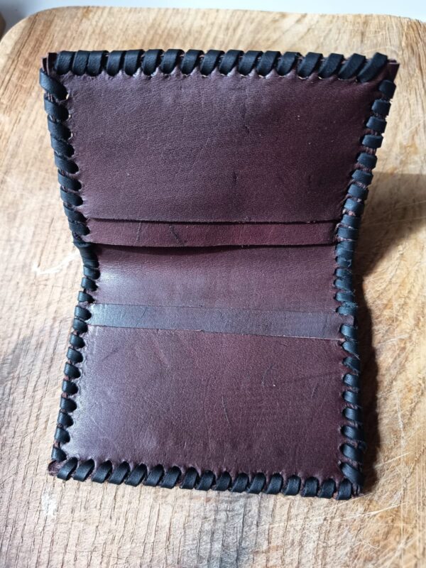 Cartera monedero tarjetero de cuero negro , Singapur - Imagen 4