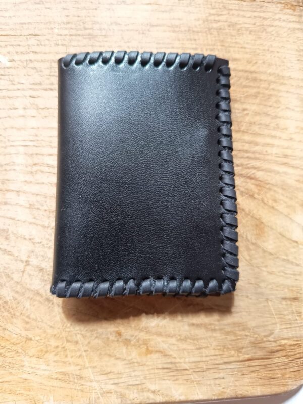 Cartera monedero tarjetero de cuero negro , Singapur - Imagen 2