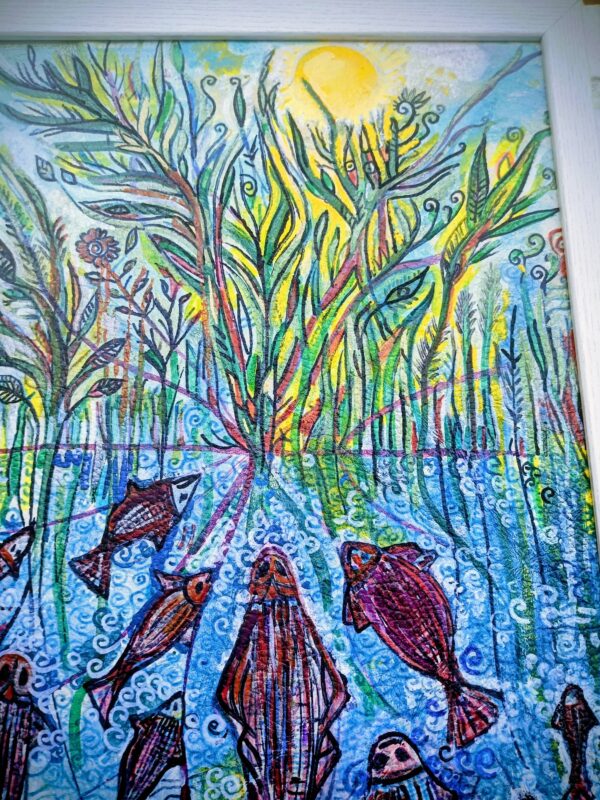 Cuadro de Peces rojos  en Manglar - Imagen 2